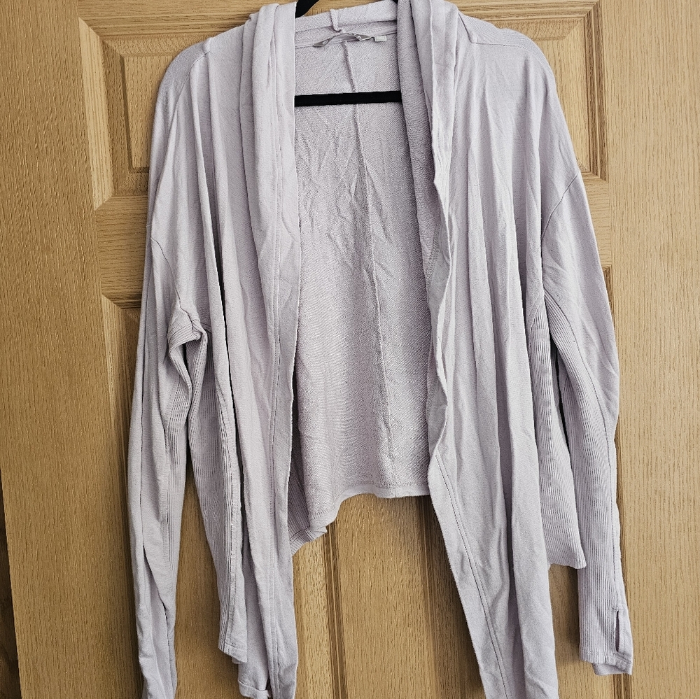 Draped Hooded Cardigan